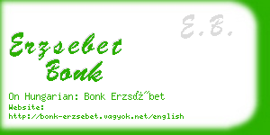 erzsebet bonk business card